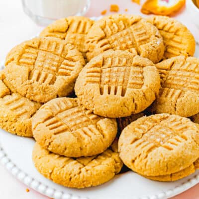 Eggless Peanut Butter Cookies on a plate.