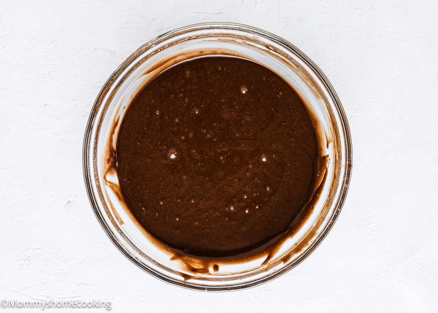 eggless, dairy-free Chocolate Cupcake batter in a bowl.