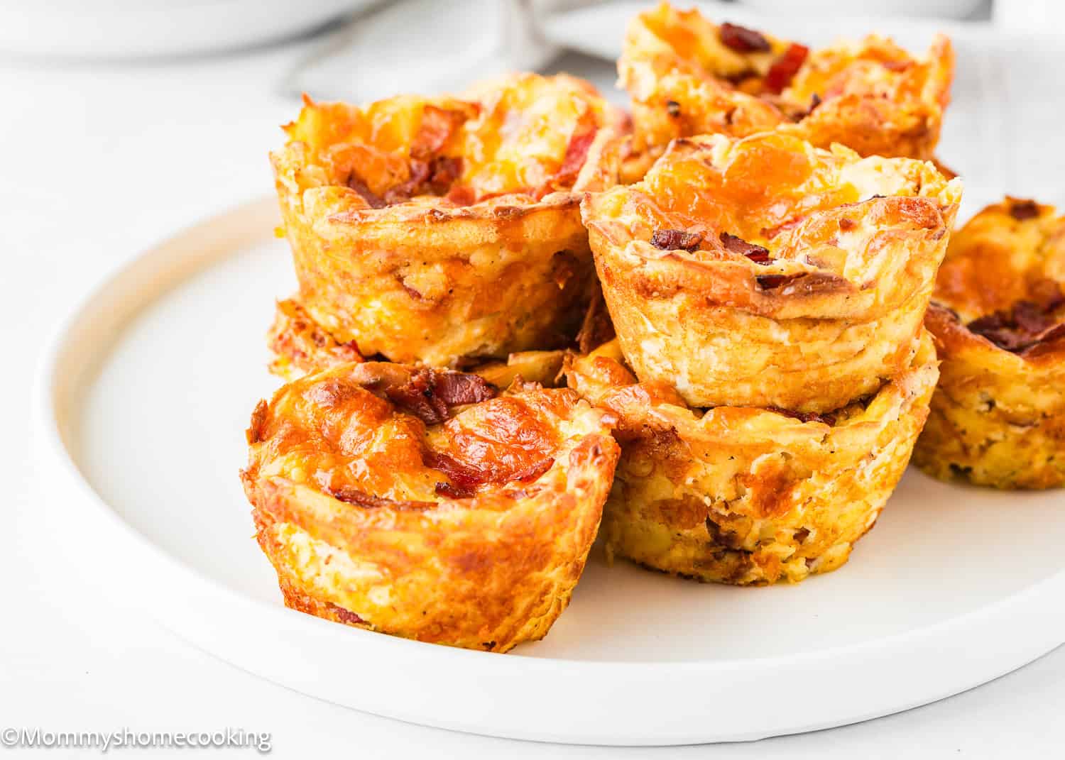 Breakfast Egg Muffins Without Eggs on a plate.