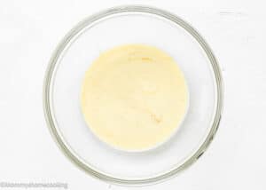 mixture to make Eggless Vanilla Ice Cream in a bowl.