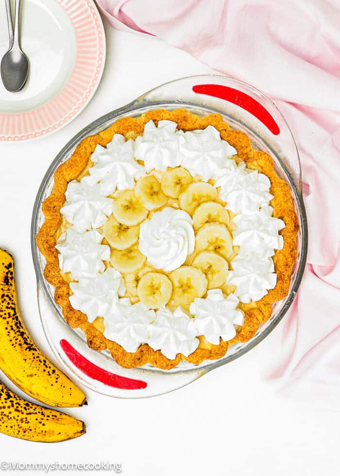 Eggless Easy Banana Cream Pie - Mommy's Home Cooking