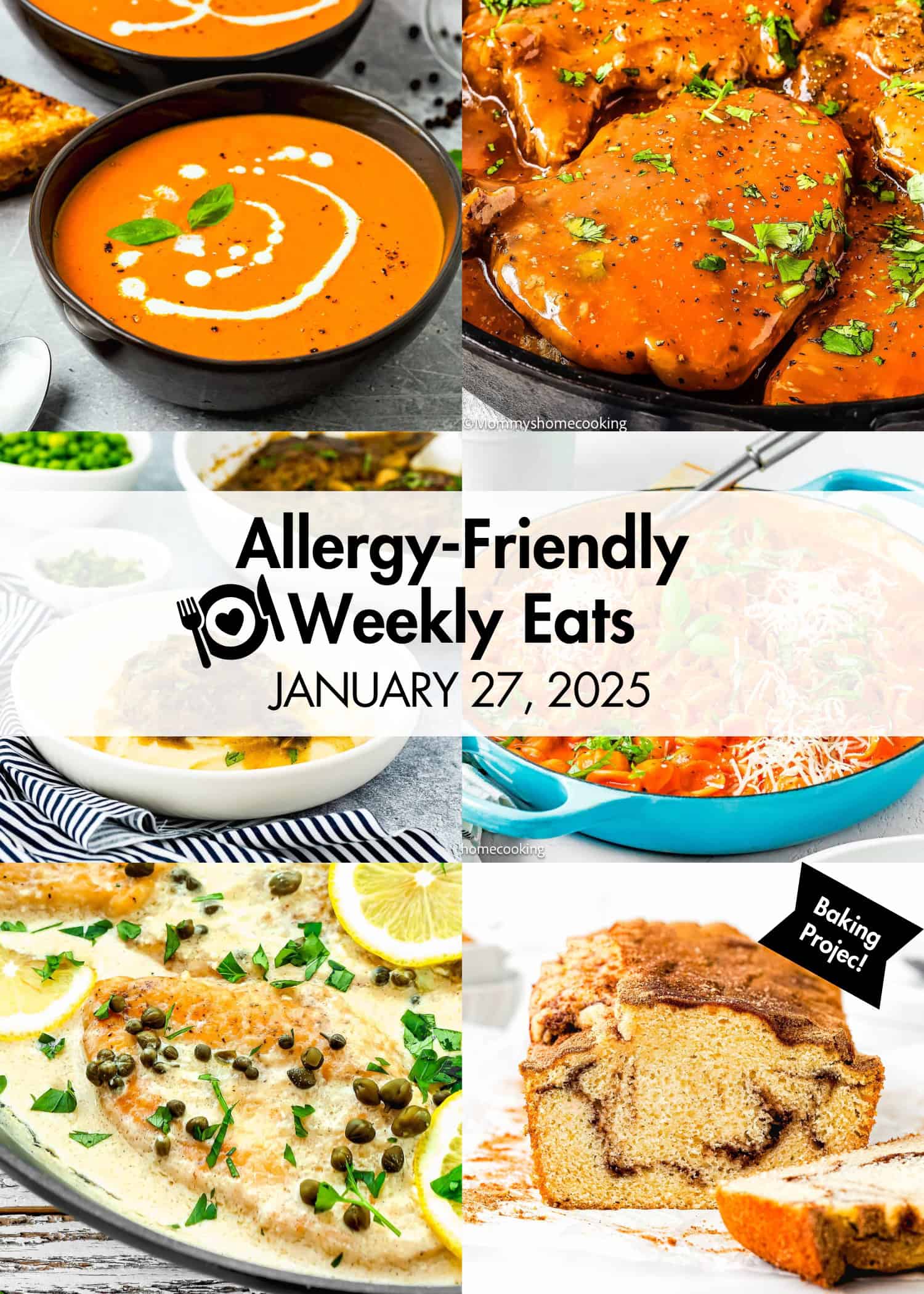 Allergy-Friendly Weekly Eats Jan 27, 2025 photo callage.