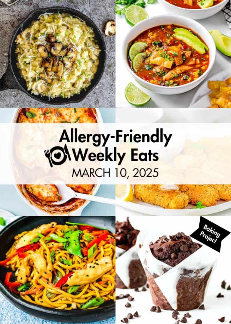 Allergy-Friendly Weekly Eats Mar 10, 2025 Photo Collage.
