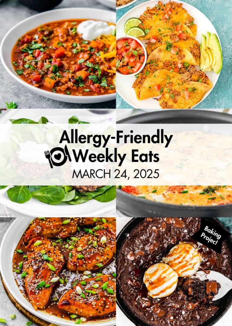 Allergy-Friendly Weekly Eats March 24, 2025 Photo Collage