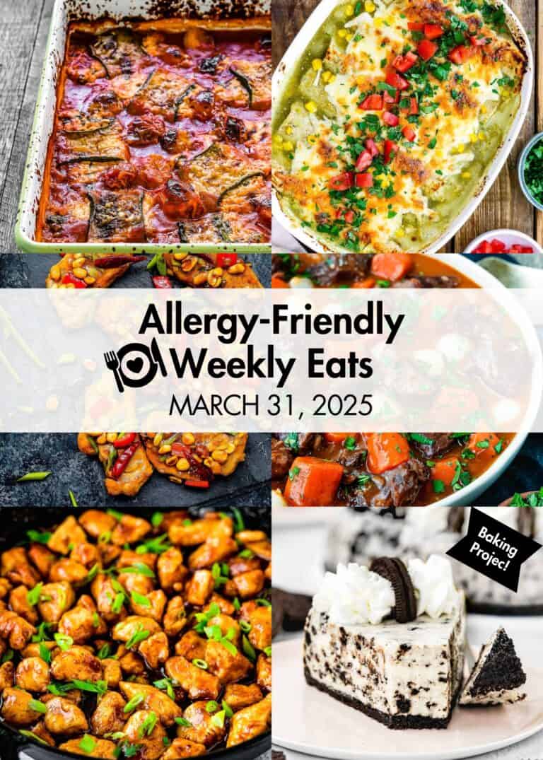 Allergy-Friendly Weekly Eats March 31, 2025 Photo Collage