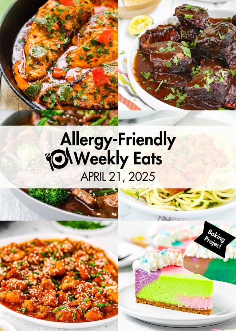 Allergy-Friendly Weekly Eats April 21, 2025 Photo Collage