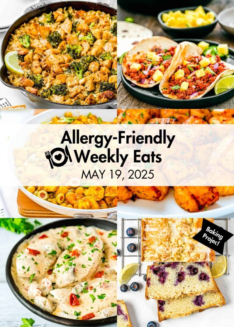 Allergy-Friendly Weekly Eats May 19, 2025 Photo Collage