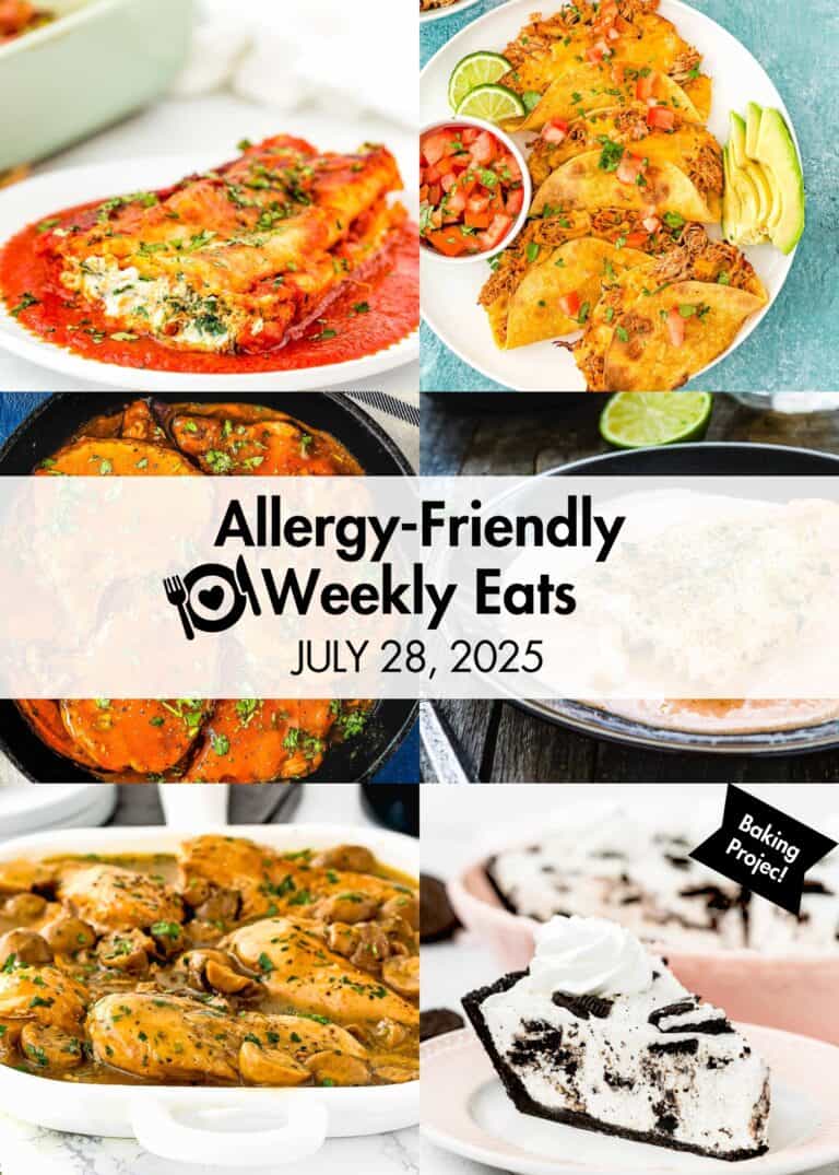 Allergy-Friendly Weekly Eats July 28, 2025 Meal Plan hero photo.